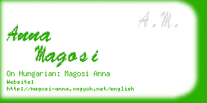 anna magosi business card